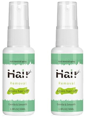 Hair Off Haarentferner Spray Enthaarungsspray Intimbereich Frauen Hair Removal Spray Enthaarungsspray Für Arme Und Beine Haare Schnelle Entfernung, 30 Ml (2er-Pack)