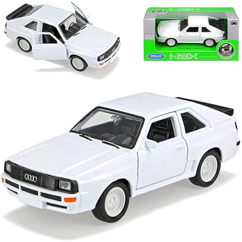 Welly A*u*d*i Sport Quattro Coupe Weiss 1980-1991 ca 1/43 1/36-1/46 Modell Auto mit individiuellem Wunschkennzeichen
