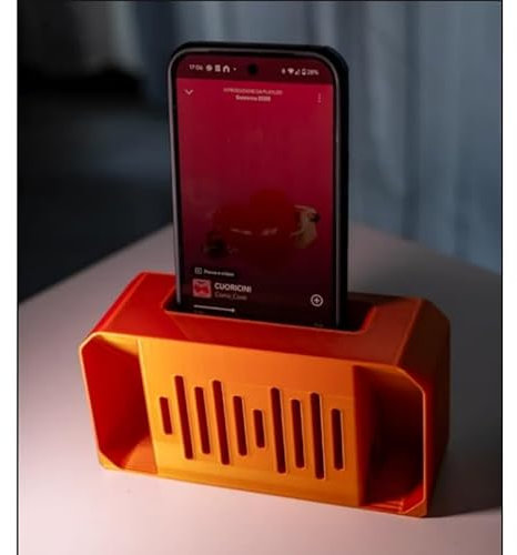 Amplificateur de téléphone acoustique imprimé en 3D – Support amplificateur de son portable pour iPhone/Samsung, amplificateur de haut-parleurs de bureau décoratif avec amplification des basses
