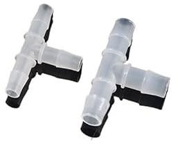 Casetlong Raccord cannelé en T à Trois Voies, 5 pièces, 1,6 mm-17,5 mm, Type 3, connecteur en Plastique, Adaptateur de raccord de Tuyau for Pompe à air d'aquarium(4mm)