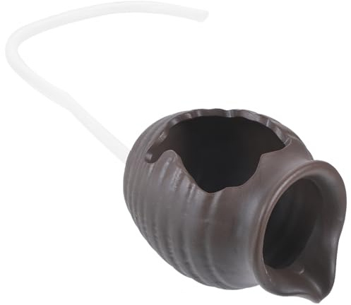 Toyvian Small Ceramic Waterfall Jar Fountain Decorative Landscape Fountain Decor for Garden Patio Balcony with Natural Water Flow for Indoor and Outdoor Use