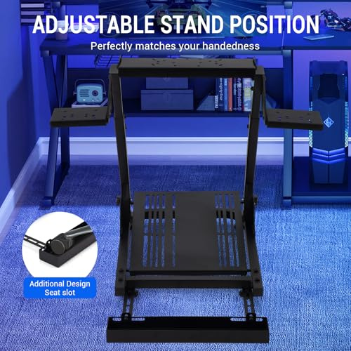 Lenkradständer Klappbar für Rennsimulationen, Lenkradhalterung robust und | verstellbar, Wheel Stand für Logitech G29 G920 G27 G25 mit Montage für Schalthebel, PC, PS5, Xbox, Pedale nicht enthalten