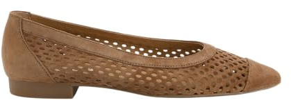 Paul Green Damen - Ballerina 1215-049 in braun gelocht/geflochten