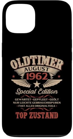 Hülle für iPhone 13 64. Geburtstag Geschenk Mann August 1962 Oldtimer 64 Jahre