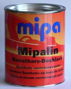 Kunstharz Decklack Lackfarbe Mipalin Fahrzeuglack Blaugrau 1 LTR
