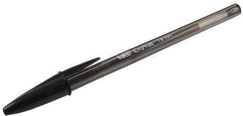 BIC Cristal Original Large Kugelschreiber, Schwarz, Strichstärke: 0.6mm/Kugeldurchmesser: 1.6mm, 50er Pack