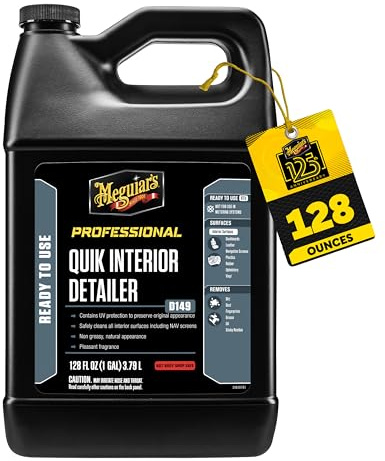 Meguiar's D14901 Detailer Quik Interior Detailer 3.79L safely cleans all interior surfaces