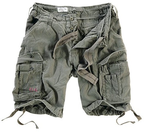 Surplus Raw Vintage Airborne Vintage Herren Cargo Shorts, Oliv, XL