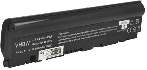 vhbw Akku kompatibel mit Asus Eee PC R052CE | Notebook (4400 mAh, 10,8 V, Li-Ion)