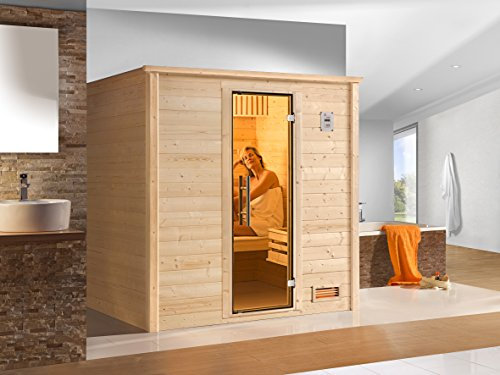 Weka Massivholzsauna 530 GT Gr. 1 inkl. 7,5 kW Saunaofen mit externer Steuerung (OS)