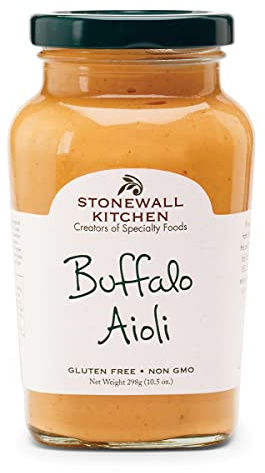 Buffalo Aioli von Stonewall Kitchen (298 g) - vollmundiges & cremiges Aioli mit würzig-scharfem Pfeffer, geräucherter Paprika und Chili-Paste
