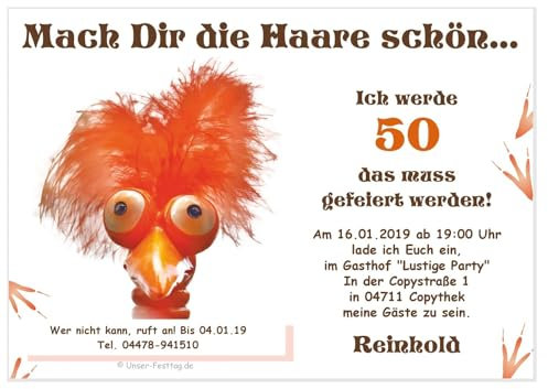 Unser-Festtag Einladungskarten zum Geburtstag Erwachsene, Mann Frau - für jedes Alter Wunschalter 30 Karten
