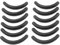 12st Ersatz Wimpernzange Pads Waschbar Lashes Gummi-Pads Durable Wimper Pads Refill Schwarz