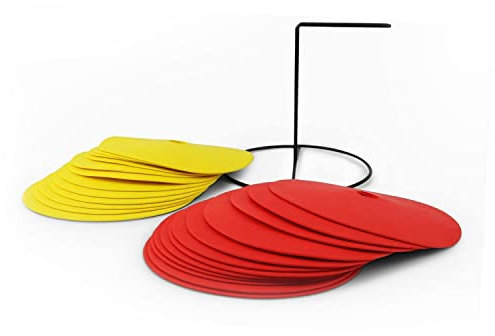 Splay Disque plat de marquage rond en caoutchouc | 24 disques en caoutchouc multicolores pour entraînement à l'agilité | Caoutchouc antidérapant pour intérieur et extérieur Équipement de marquage de