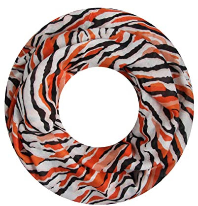 Majea Damen Loop Schal Schlauchschal Halstuch (880023) (orange 28)