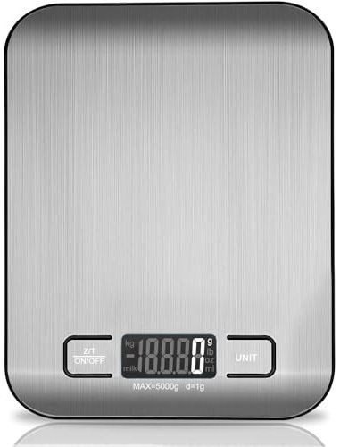 Balance de cuisine numérique, balance de cuisson électronique en acier inoxydable de 5 kg, balance pour aliments ultra-mince élégante.