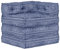 vidaXL Pouf Modular mit Leinwand bedrucktes Design Sitzpouf Sitzpuff Sitzhocker Bodenkissen Sitzkissen Hocker Sofa Stoffsofa Lounge Sitzmöbel Indigo Stoff
