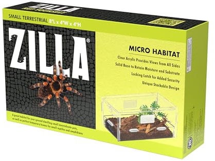 ZILLA Micro Habitat Terrarien mit Verriegelungsriegel, errestrisch, klein