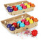 com-four® 24x Konfetti-Eier für Karneval, Fasching - Ostereier gefüllt mit Konfetti - bunte Papierschnipsel in echten, bemalten Hühnereiern für Ostern - farbige Ostereier (bunt - 24 Stück)