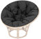 PillowPrim Polster für Papasansessel, Auflage, Ersatzpolster Papasan D 114 cm, Bodenkissen gepolstert Sitzkissen Krabbeldecke Hängesessel Made in EU - Schwarz