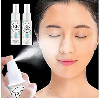 Allbestaye BB Cream Spray Concealer Foundation Wasserfest Whitening Skin Portable Lazy Makeup for Gesicht Körper Hals Bein (01#(2PCS))