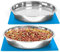 Shallow Dog Food Bowls, Non Slip Food Grade Stainless Steel Bowls for Large Dogs - 8 Cups / 2 Quart (2 Pcs)