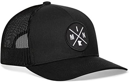 HAKA State City Trucker Mütze für Damen & Herren, verstellbare Baseballmütze, Mesh Snapback, stabile Outdoor schwarze Golfmütze, Schwarz, Einheitsgröße