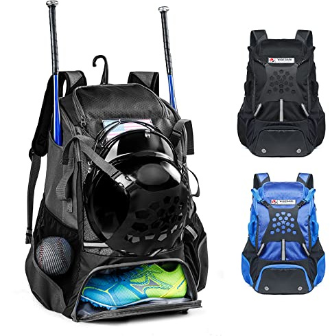 VIGEGARI Baseball-Rucksack für Jugendliche, Jungen, Erwachsene – Schläger- und Softball-Ausrüstungstasche mit Handschuhhalter, Helm, Schuhfach – T-Ball-Zubehör und Baseball-Geschenke