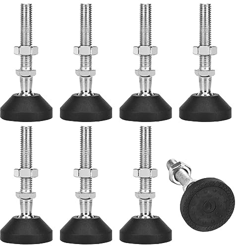 Cozywind Verstellschraube Möbelfuß Stellfüße 8 Stück Maschinenfüße Verstellbar Einstellschrauben M10 x 50mm x Ø40mm Nivellierfüße Höhenverstellbar Schraubfüße Kunststoff Winkel Einstellbar Stellfuß