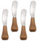 JLEivvi 4 PCS Cute Standing Butter Knife,Stainless Steel Cheese Knives，Multifunctional Cream Spatula,Fruit Jam Peanut Butter Spreading Knife for Sandwich Bread Toast
