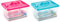 AC - Pack de 2 cajas de ordenación de plástico - Transparente con asa - Nº 9 - Contenedor para almacenar juguetes, libros, ropa, mantas. Capacidad 12 litros. Dimensiones aprox.: 18 x 34 x 27 cm (Surt)