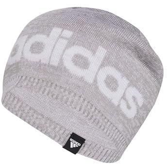 adidas Unisex Daily Light Beanie, Medium Grey Heather/White, M