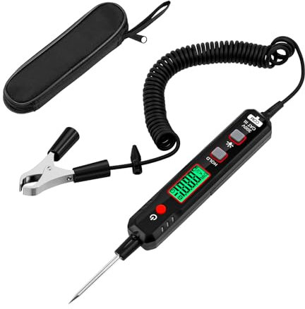 OBDResource Tester di tensione per auto, tester per circuiti intelligenti, sonda di corrente 0,8 – 100 V DC, tester di tensione automotive, test di continuità elettrico, tester di sicurezza per auto,