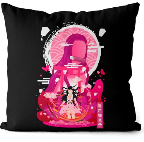 style3 Nezuko Pink Kissen mit Füllung 40cm Baumwolle Demon Anime Japan Manga
