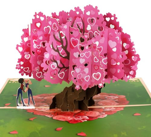 GREETING ART Lesbische Regenbogen Pop Up Grußkarte, 3d Valentinstag Karte, Jubiläumskarte, Lesbische Pop Up Karte,Hochzeitskarte 3d