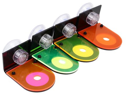 Angoily 4 Pièces Support De Pour Aquarium Coquetiers Support Pour Plantes D'aquarium Décor De D'aquarium Plateau D'oeufs Décor De Plantes Fluorescent Bouton Acrylique Décorer