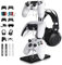 MOKUYOBY Controller-Halter und Kopfhörerständer für PS4, PS5, Xbox One, 3 Etagen, Acryl-Controller-Ständer, Headset-Halter mit 4 Kabel-Organizern für universelles Gaming-Zubehör (schwarz)