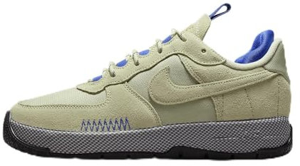NIKE Women's Air Force 1 Wild Sneaker, Olive Aura Racer Blue Aquarius Blue, 7 UK