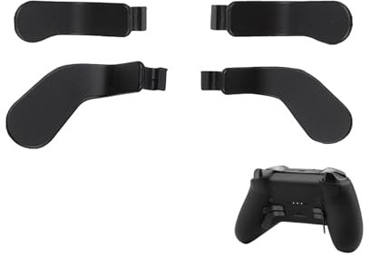4 palette in metallo Elite 2 per controller Xbox One Elite 2, Xbox One Elite Series 2, pagaie di ricambio in acciaio inox per controller Xbox One Elite/Elite Series 2/Elite 2 Core (nero)
