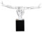 Casablanca große Deko Figur Skulptur XL - Dekofigur Modern Art Mann - aus Kunstharz Marmor Farbe: Weiß Schwarz - Dekoration Geschenk Geburtstag Höhe 45 cm