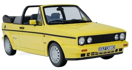RSFIL 1:18 for Volkswagen Golf Classic Cabrio, Druckguss-Modellauto-Sammlung, fertige Auto-Ornamente, gelb
