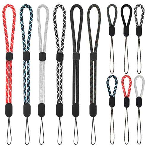 Tucnoeu 12Pcs Phone Strap Wrist,Adjustable Wrist Strap Lanyard Small Lanyard for Cell Phone,Camera,Key,Wallet