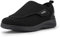 FitVille Chaussures Larges pour Femmes Chaussons Confortables Réglables Chaussures de Marche Scratch pour Pieds Sensibles 41 EU Large Noir