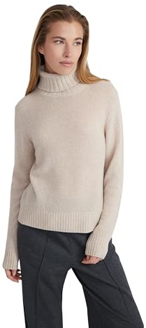 Style & Republic Damen Rollkragenpullover aus 100% Kaschmir, Regular-Passform, stilvoller Premium-Cashmere-Strickpullover für Herbst und Winter