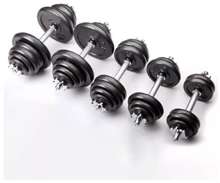 Cast Iron Adjustable Dumbbells Weight Barbell Set Men Women | Adjustable Dumbbell Set with Collars for Home Gym Bodybuilding, Weight Training, Strength Training | 15kg 20kg 30kg (15, Kilograms)