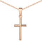 MATERIA Kreuz Kette Anhänger Rosegold - Damen Mädchen KA-305-Rosegold_K140