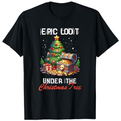 Videospiel Gamer Christmas Tree Treasure X-Mas Gaming Nerd T-Shirt