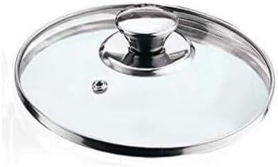 Saucepan Glass Lid Vented with Stainless Steel Knob and edged, fit most Saucepans, Round Casserole Dish and Frying Pans, (Glass Lid 30 cm)