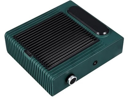 Extractor de Polvo de Uñas Profesional Colector de Polvo de Uñas Profesional Cordless Nail Dust Collector 80W with Removable filter Element Bottom Vent for Salon Home (green)