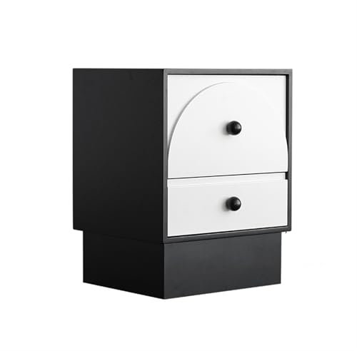 Hhmmei2024-23 Modern Nachttisch aus Massivholz, Aufbewahrungsschrank mit Zwei Schubladen, geeignet for Wohnzimmer, Schlafzimmer, Küchenschrank Schlafzimmer